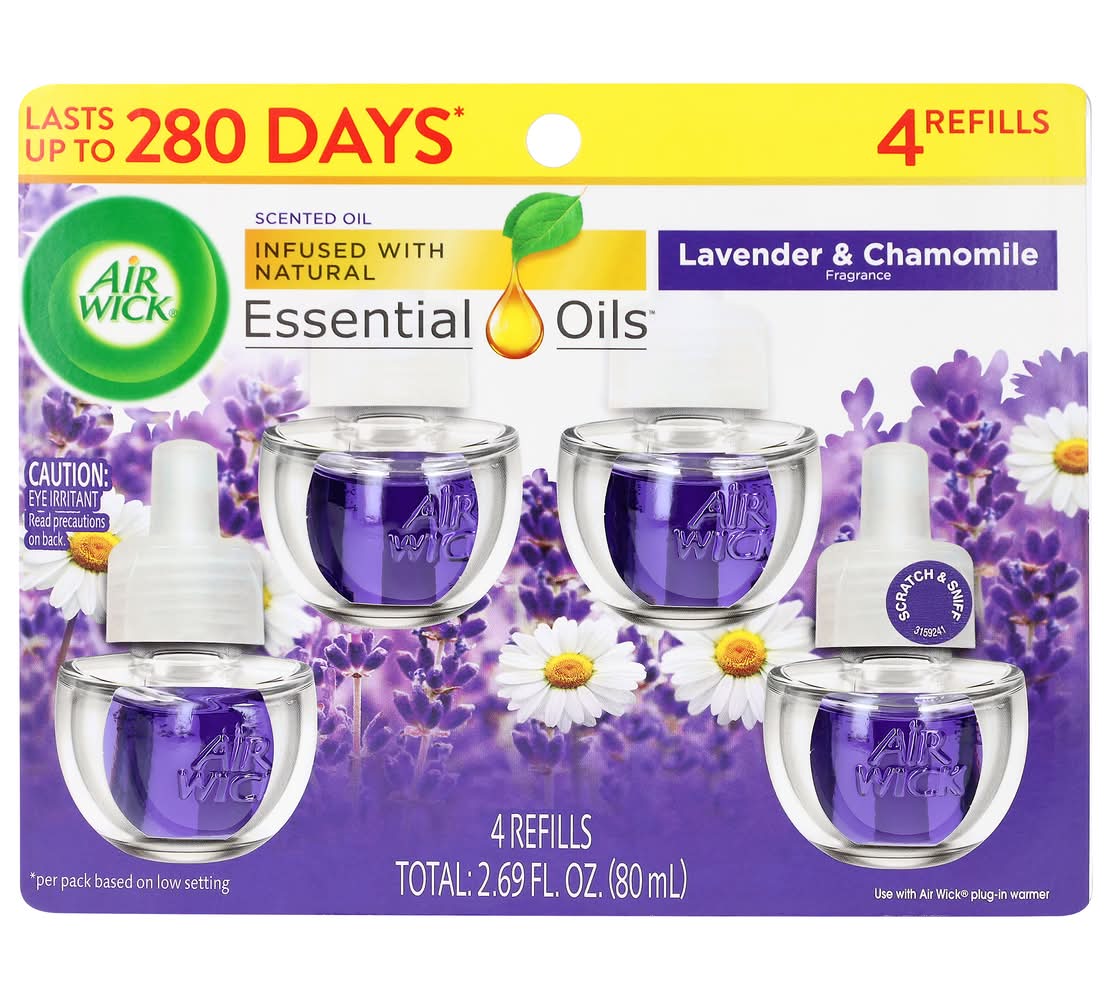 Air Wick Refill Air Freshener, Lavender-Chamomile (2.69 fl oz, 4 ct)