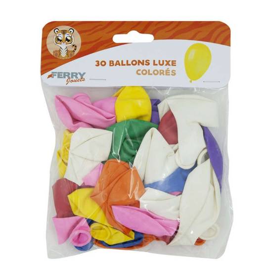 Ferry Jouets 30 Ballons classiques colorés