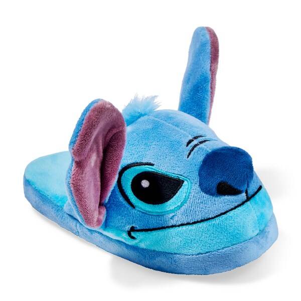 Disney Lilo & Stitch Youth Girls' 3D Scuff Slipper, Blue, Size 13/1