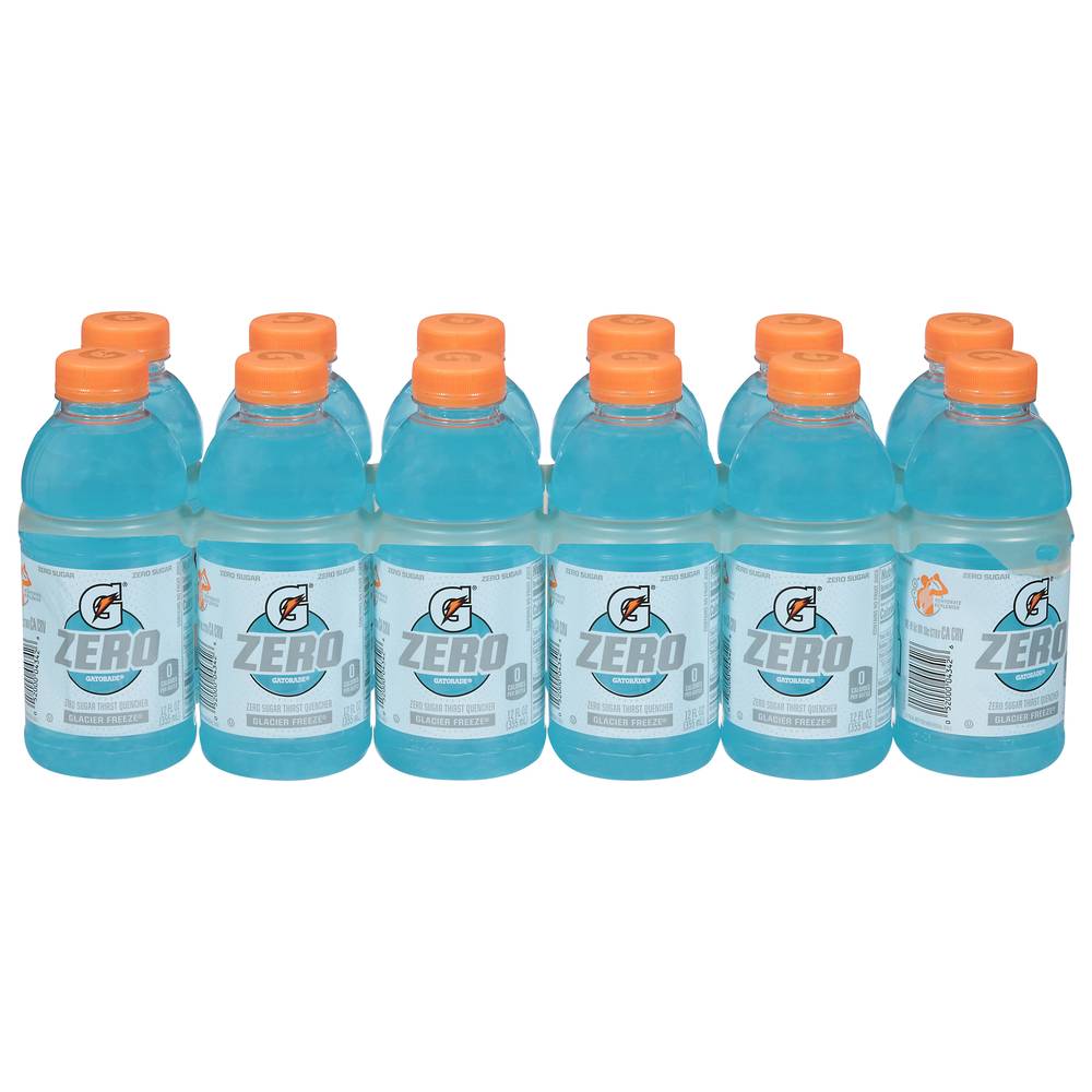 Gatorade Zero Sugar Thirst Quencher Sports Drink, Glacier Freeze (12 x 12 fl oz)