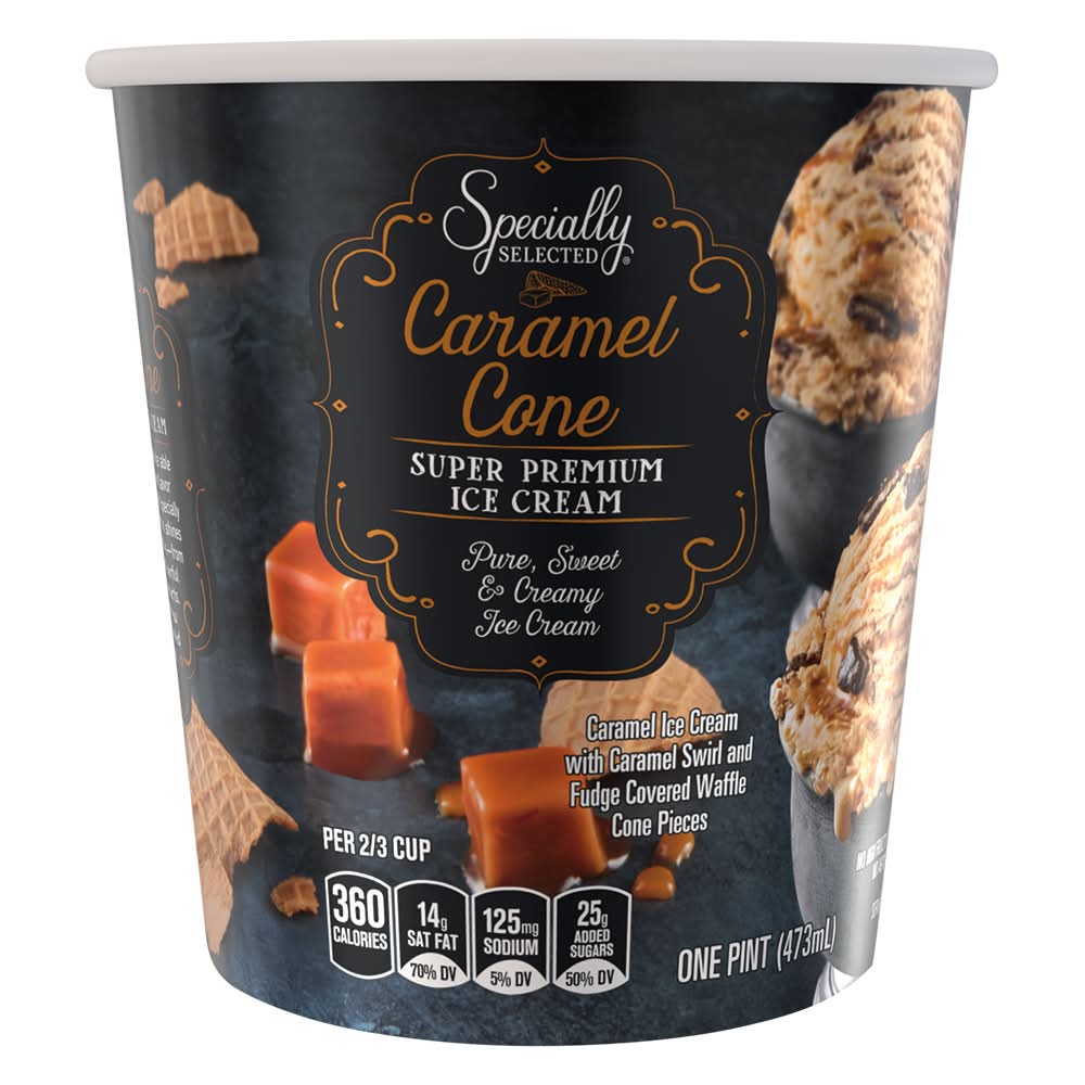 Specially Selected Caramel Cone Super Premium Ice Cream