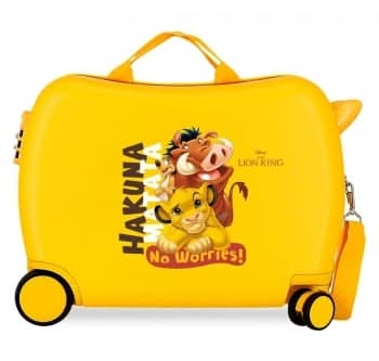 Maleta Infantil 50x38x20 cm, 4 ruedas, 2 Multi, Disney Rey León Hakuna Matata, Ocre