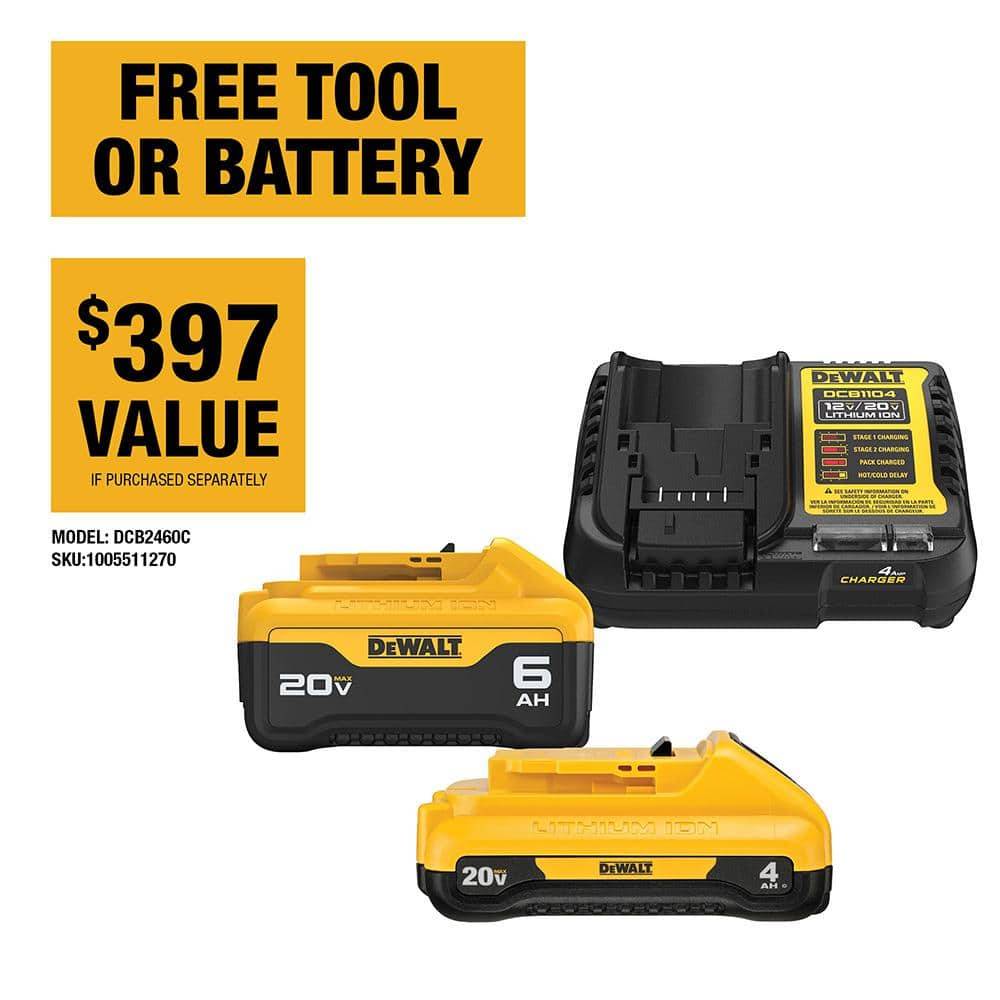 Dewalt 20V Max Lithium-Ion 6.0Ah And 4.0Ah Battery And Charger Starter Kit