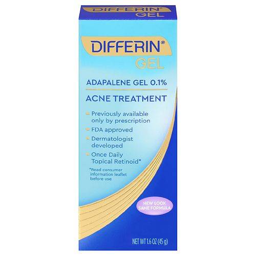 Differin Adapalene Gel 0.1% Acne Treatment - 1.6 oz