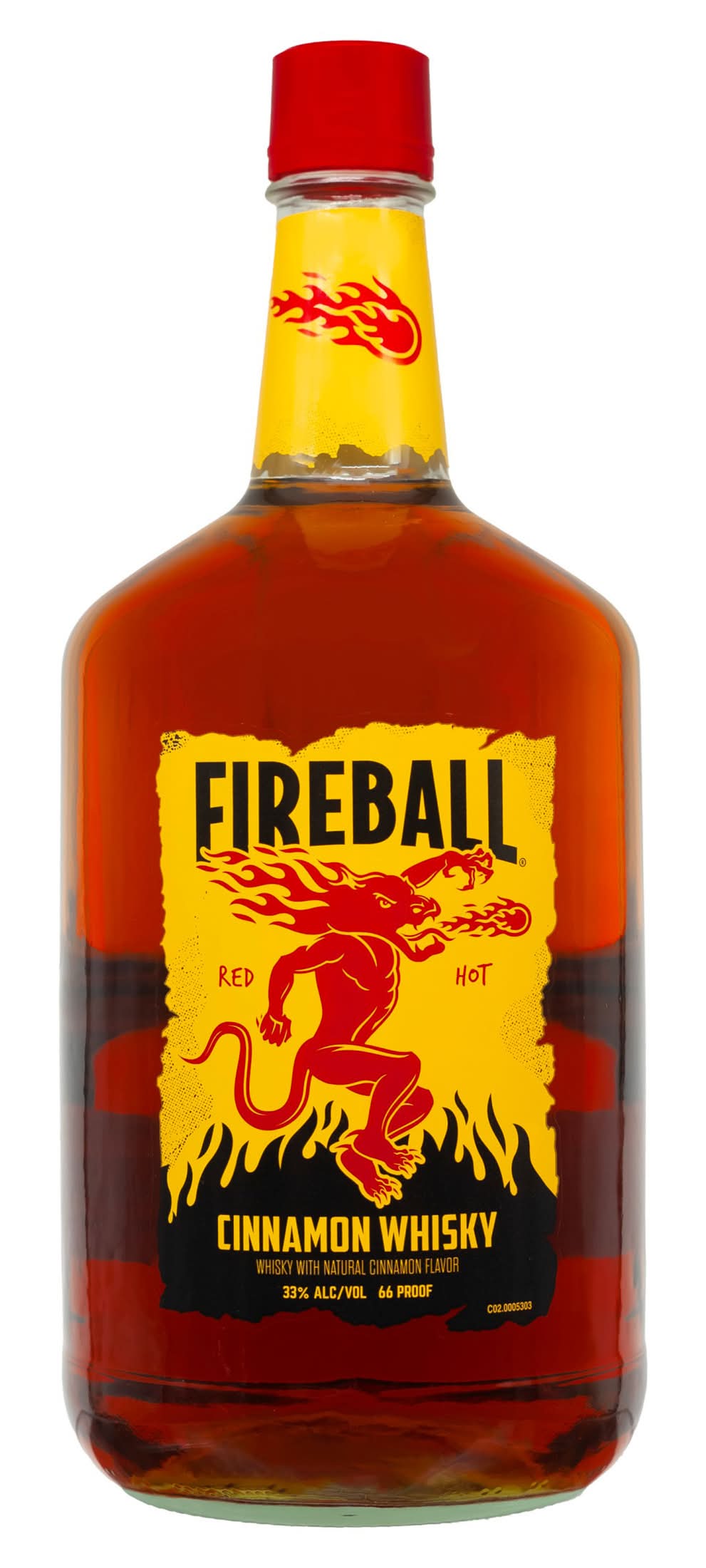 Fireball Red Hot Whiskey, Cinnamon (1.75 L)