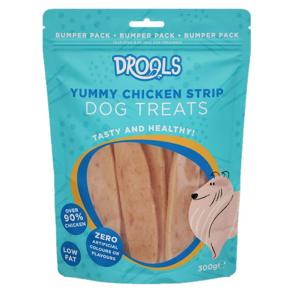 Drools 300g Yummy Chicken Strip Dog Treats