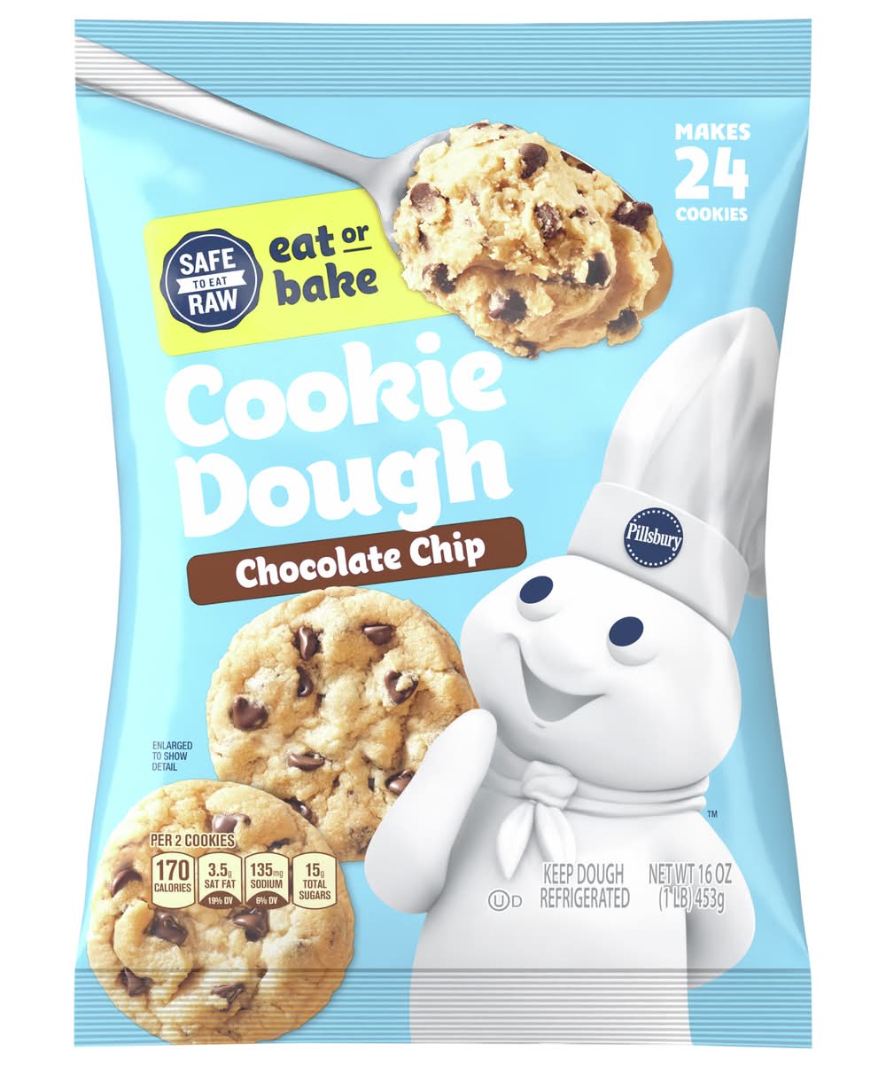 Pillsbury Cookie Dough, Chocolate Chip (16 oz)
