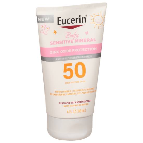 Eucerin Baby Broad Spectrum Spf 50 Sensitive Mineral Sunscreen Lotion