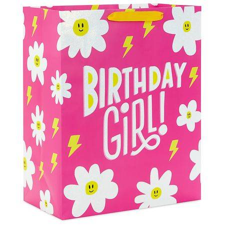 Hallmark Glitter Daisies Birthday Gift Bag