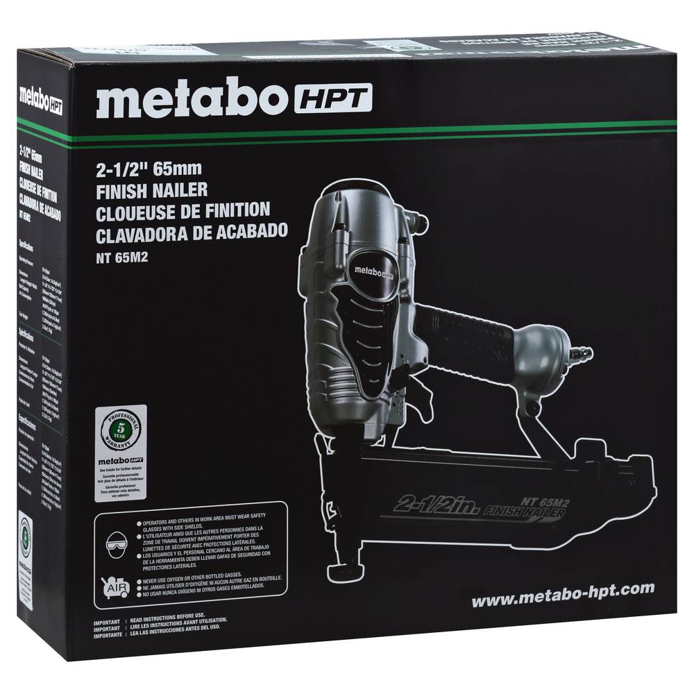 Metabo HPT Finish Nailer, 65 mm