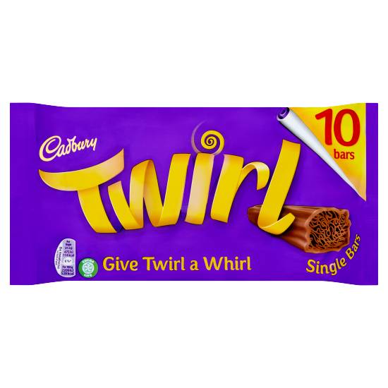 Cadbury Twirl Chocolate Bar 10 pack 215g