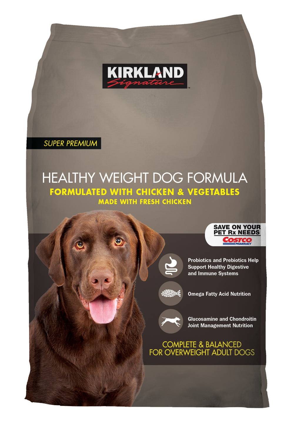 Kirkland Signature Healthy Weight Formula Chicken & Vegetable Dog Food, 40 lbs