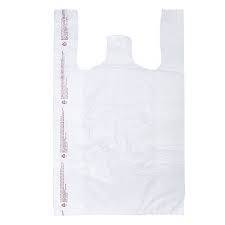 Extra Large White T-Shirt Plastic Bags, 15x7x26 - 500 ct Pack (1X450|1 Unit per Case)