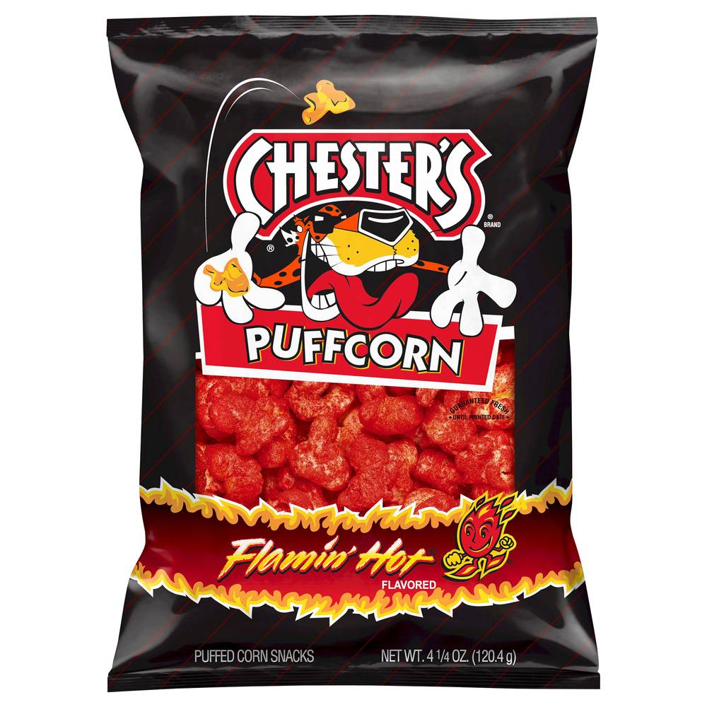 Chester's Puffed Corn Snacks (flamin hot)