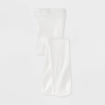 Cat & Jack Baby Bows Fashion Tights, 12-24M, White