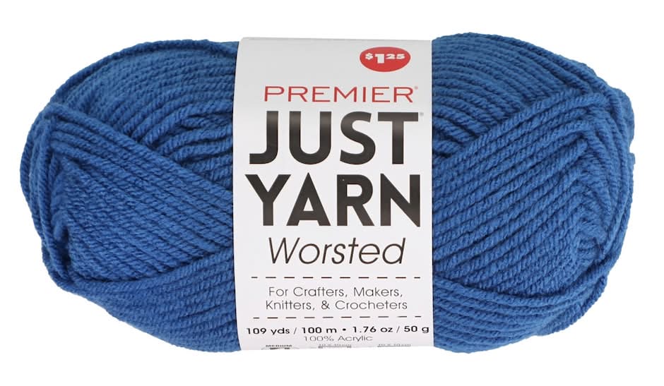 Premier Yarn Just Family Worsted Yarn, 109 yd, Blue (1.76 oz)