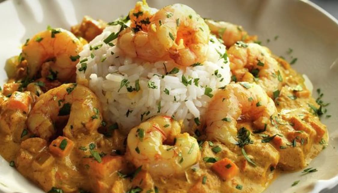 Gambas au curry