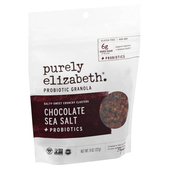 Chocolate Sea Salt Probiotic Granola Purely Elizabeth 8 oz
