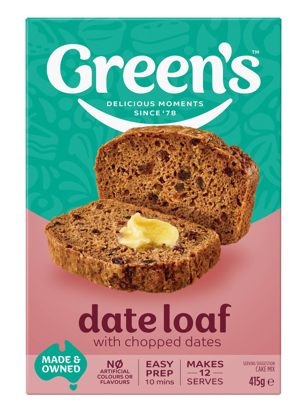 Green's Cake Mix Traditional Date Loaf (415g)
