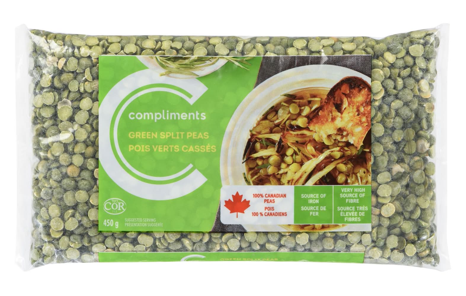 Compliments Split Green Peas (450 g)