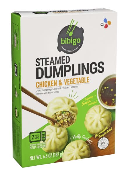 bibigo · Dumplings pollo y vegetales (187 g)