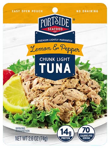 Portside Chunk Lite Tuna, Lemon Peper (2.6 oz)