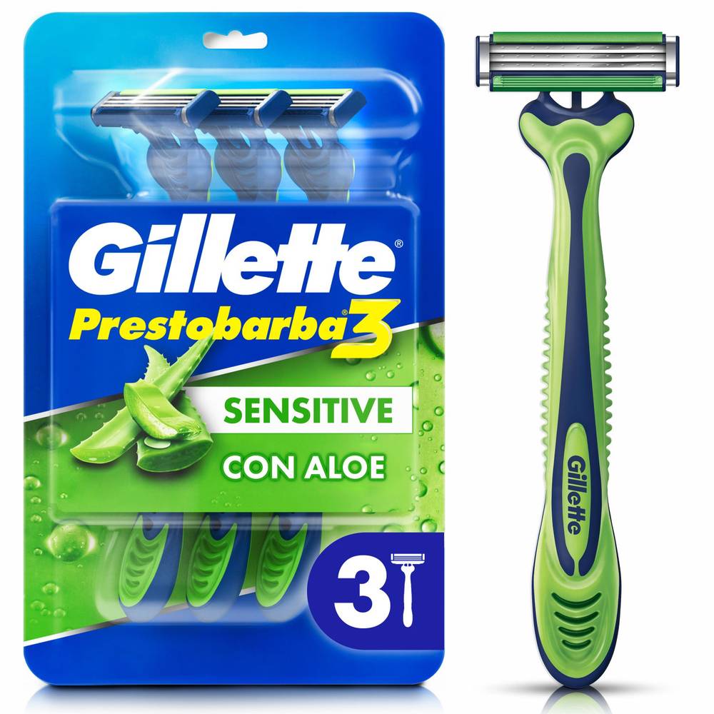 Gillette máquina de afeitar desechable sensecare (3u)