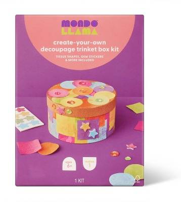 Mondo Llama Decoupage Trinket Box Craft Kit