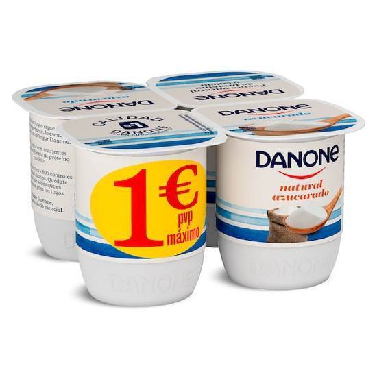 Yogur natural azucarado Danone pack 4 x 120 g