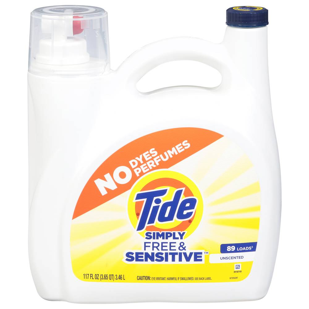 Tide Simply Free & Sensitive Liquid Laundry Detergent (117 fl oz)