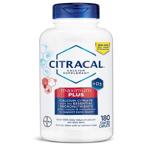 Citracal Maximum Plus Calcium Citrate With Vitamin D3 Caplets - 180.0 ea