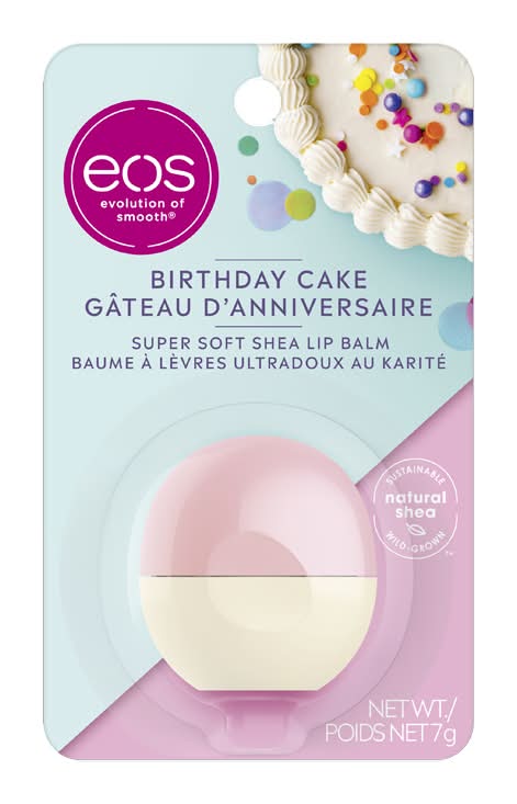 Eos baume à lèvres ultradoux au karité - eos birthday cake super soft shea lip balm (10 g)
