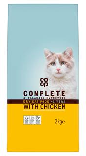 Co-op Complete & Balanced Nutrition Dry Cat Food with Chicken +1 Year 2kg