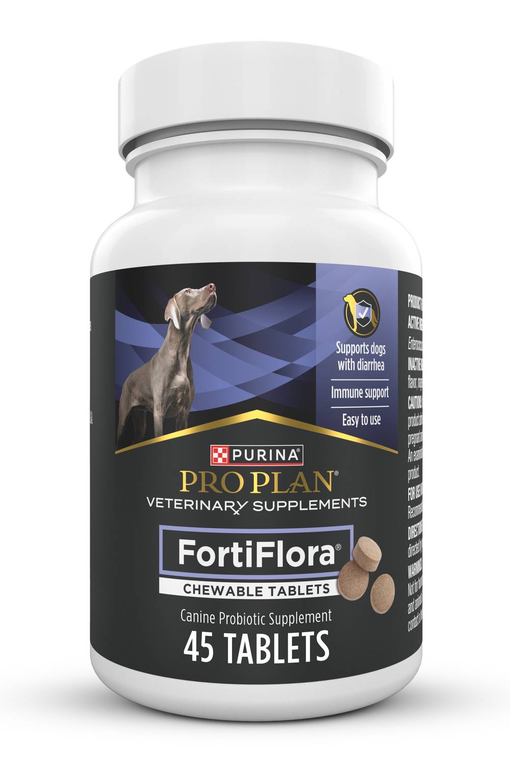 Pro Plan Fortiflora Chewable Dog Probiotic Supplement Tablets (2.78 oz, 45 ct)