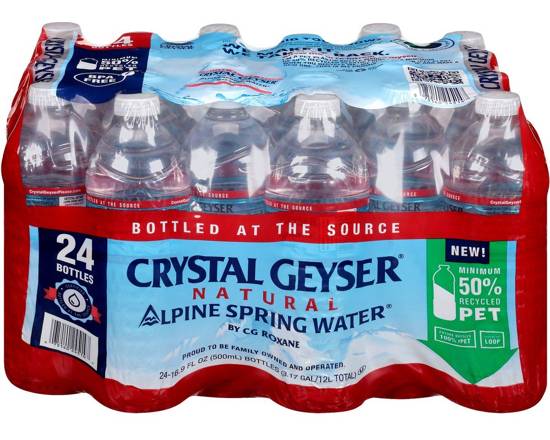 Crystal Geyser Spring Water 24 Pack 16.9oz