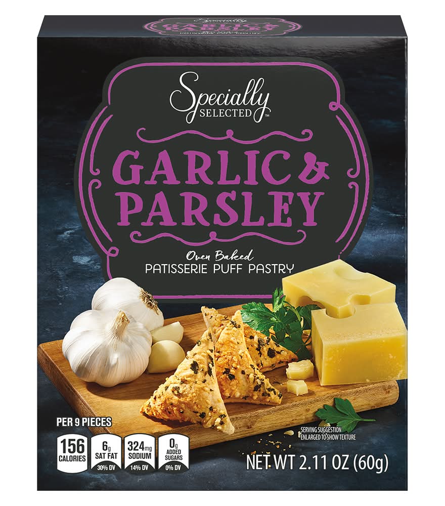 Specially Selected Oven Baked Patisserie Puff Pastry Cracker, Garlic-Parsley (2.11 oz)