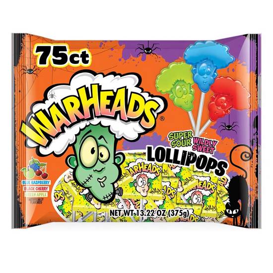 Warheads Assorted Lollipops (75 units)
