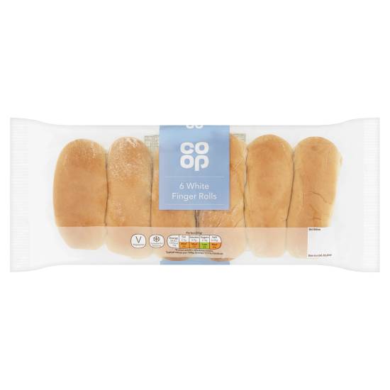 Co-op White Finger Rolls (6 pack)