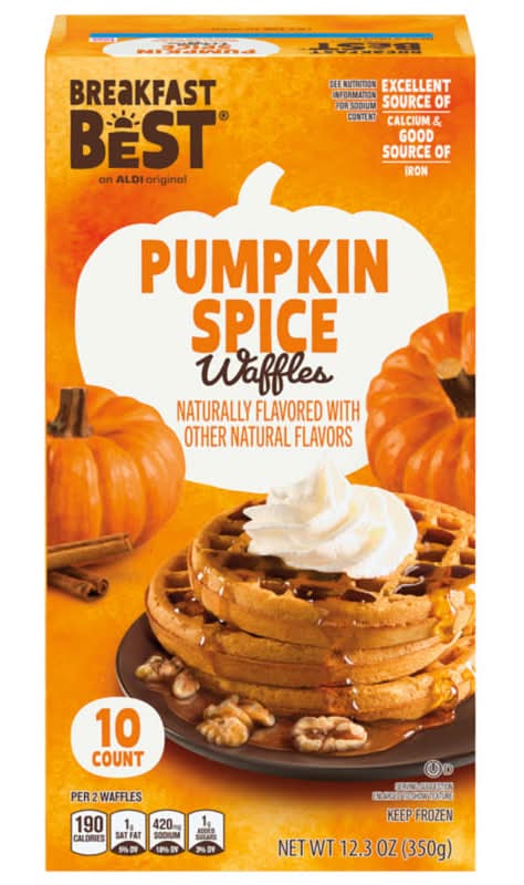 Breakfast Best Waffles, Pumpkin Spice (12.3 oz, 10 ct)