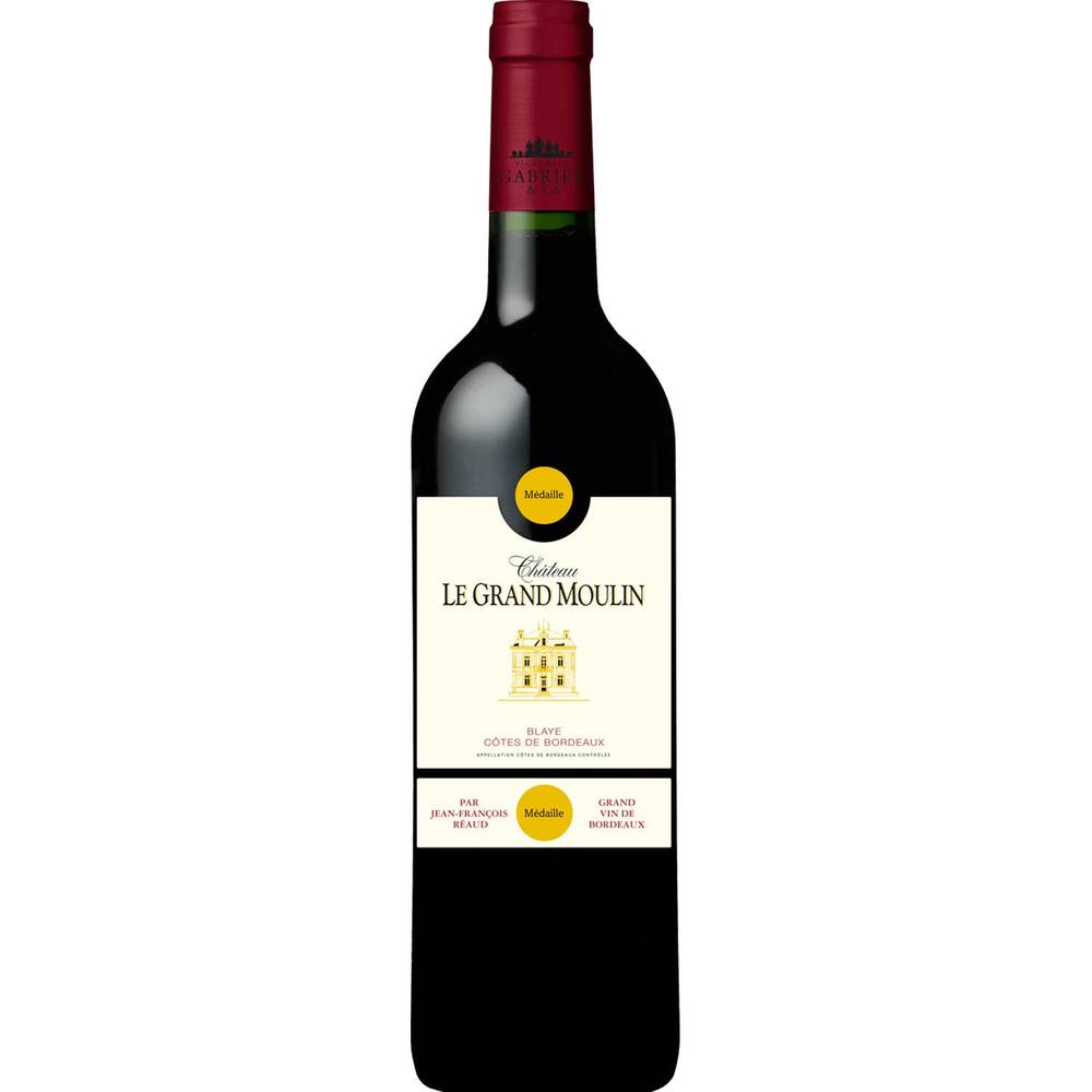 Château Le Grand Moulin - Vin rouge aoc blaye côtes de bordeaux (750ml)