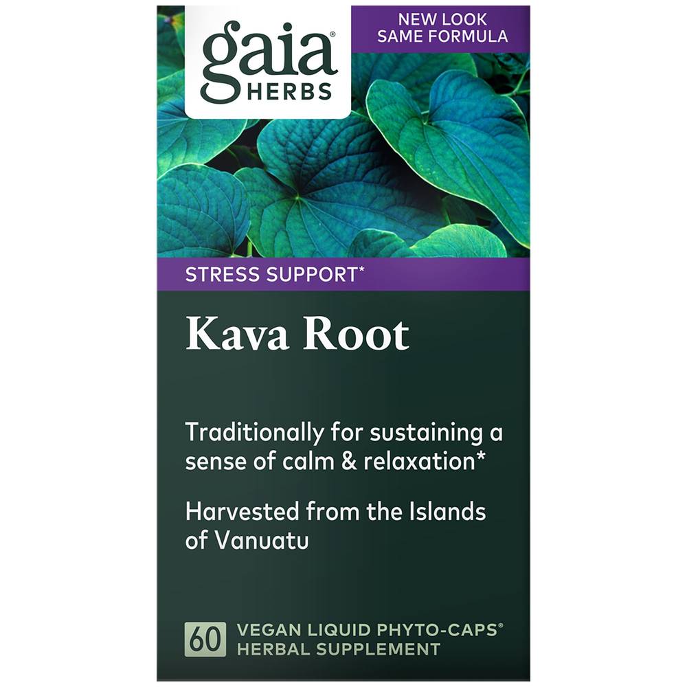 Gaia Herbs Kava Root Vegen Liquid Capsules (60 ct)