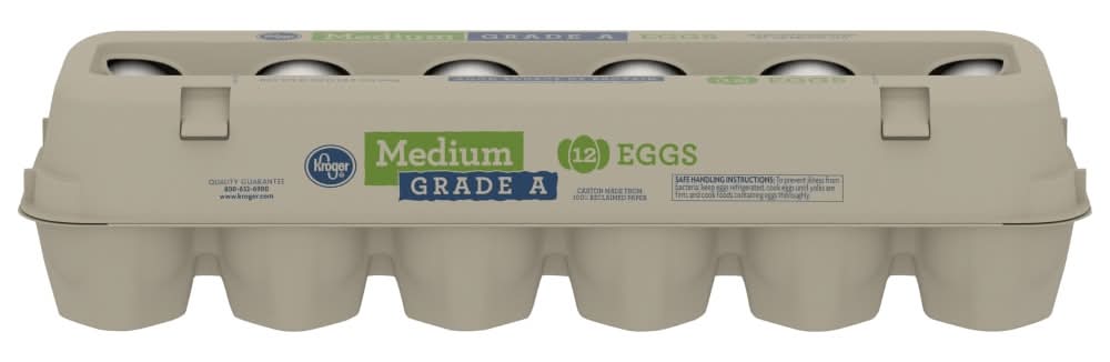 Kroger Grade a White Eggs, M (12 ct)