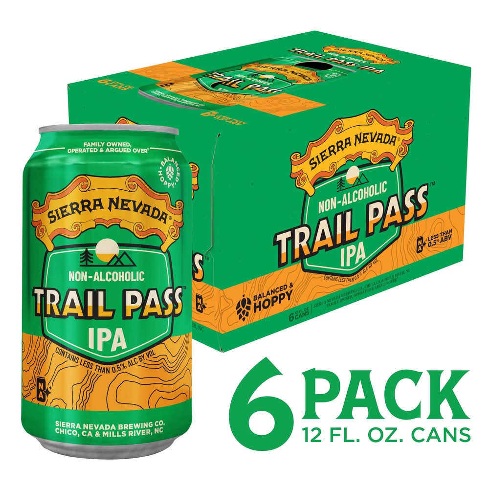 Sierra Nevada Trail Pass Non-Alcoholic Ipa Craft Beer (6 x 12 fl oz)