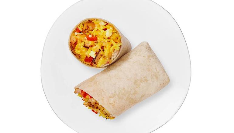 Roasted Chicken & Golden Rice Burrito