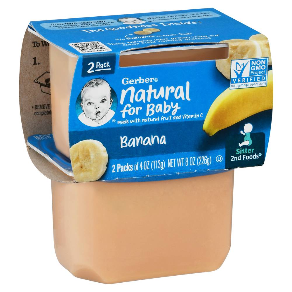 Gerber Natural Sitter 2nd Foods Baby Meals (banana) (2 ct)