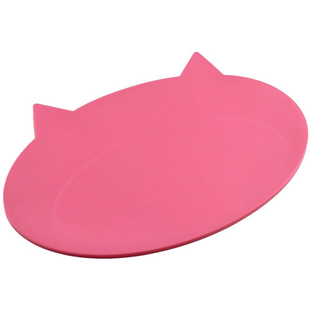 Tapete para comedero de mascotas Zonana™ de gato color rosa