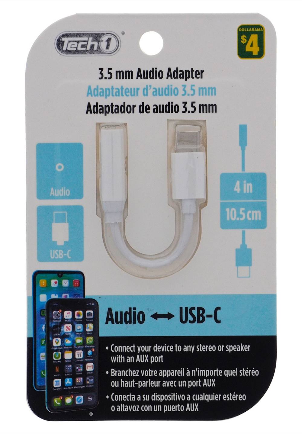 Tech 1 Usb Type C To Audio Adapter (10.5 cm)