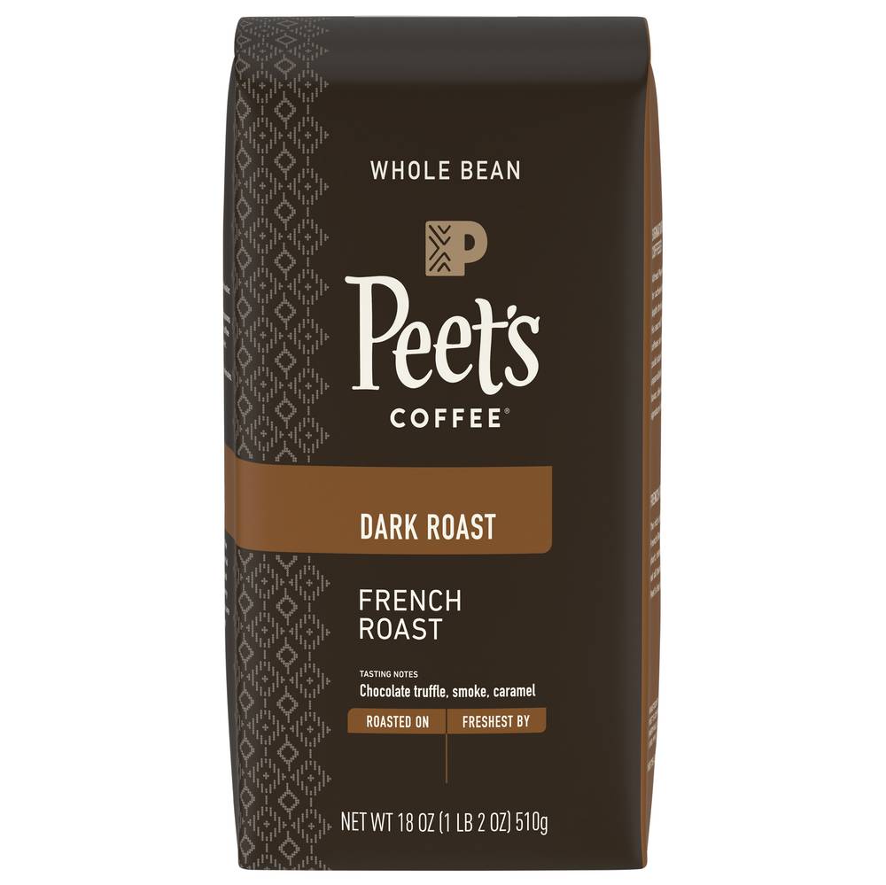 Peet's Coffee Dark Roast Whole Bean French Roast Coffee (1.12 lbs)