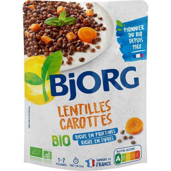 Lentilles - Carottes fondantes - Biologique BJORG 250g