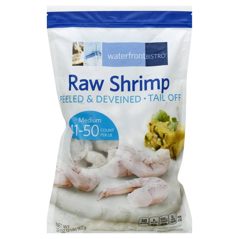 waterfront BISTRO Raw Shrimp Peeled and Deveined Tail Off (32 oz)